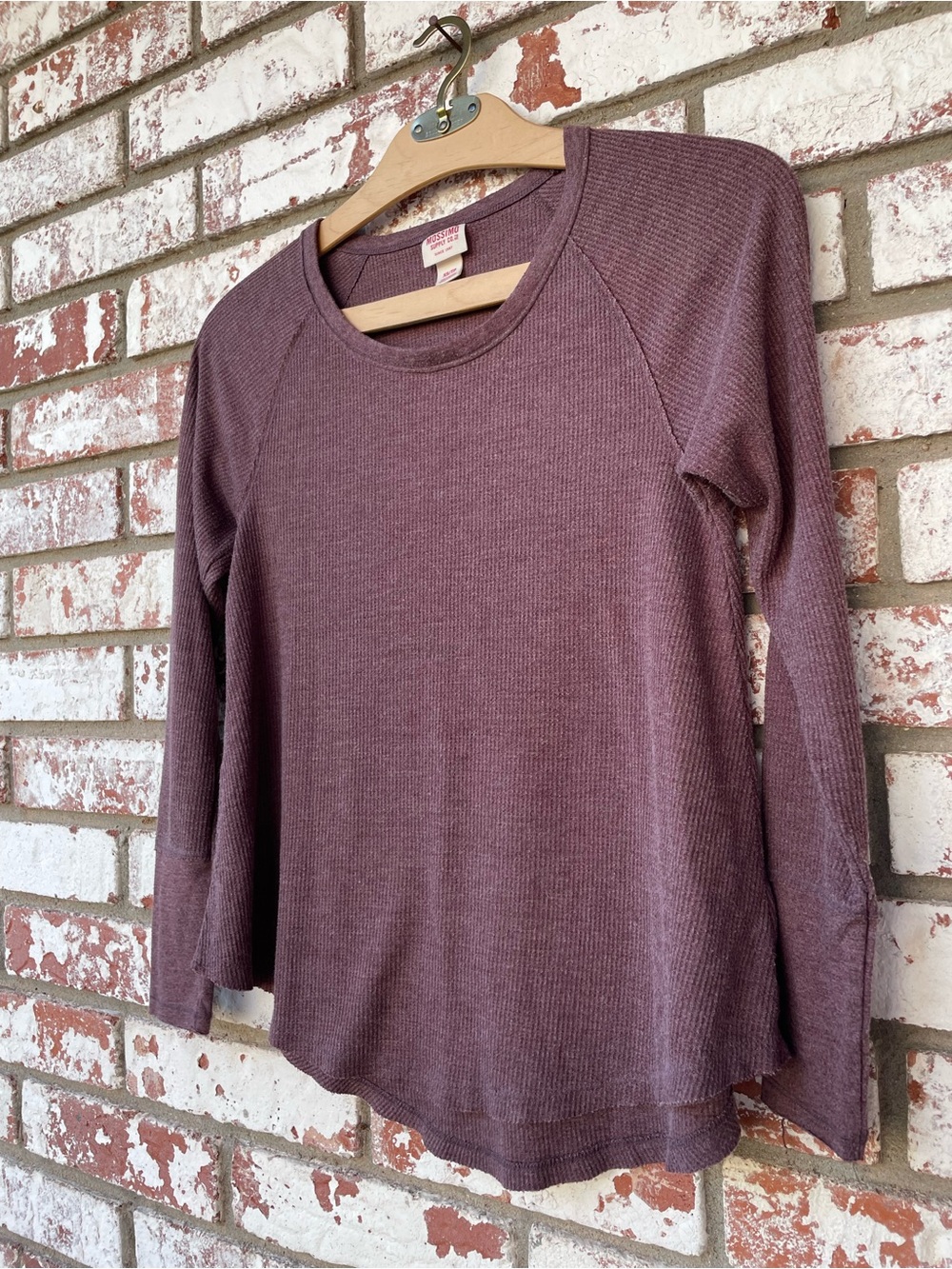 ♦️5/$15♦️Mossimo | Purple/Maroon Waffle Knit Pajama Thermal Top